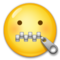Zipper-Mouth Face emoji on LG